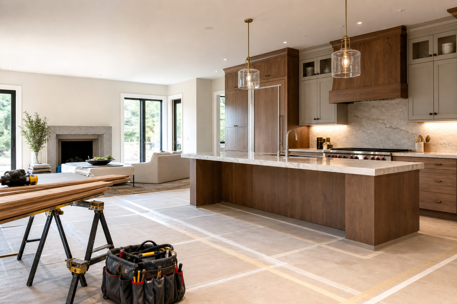 Residential construction and room addition work